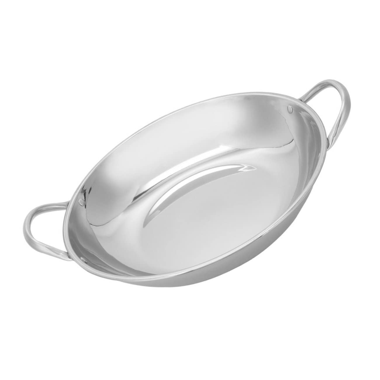 ステンレス製ダブルハンドルフライパン Amazon | FUNOMOCYA ステンレス製両手調理鍋 ダブルハンドル 小型ノン